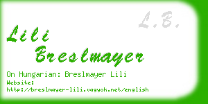 lili breslmayer business card